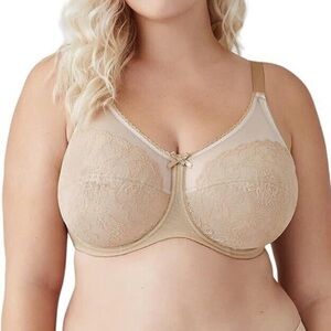 Wacoal Nude Retro Chic Full Figure Underwire Bra Sze 34H Comfort Support Shaping